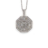 18kt White Gold Diamond Octagonal Pendant (Chain not included)