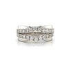 14kt White Gold Diamond V-Contour Band (0.54ct)