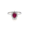 14kt White Gold Ruby and Diamond Fashion Ring