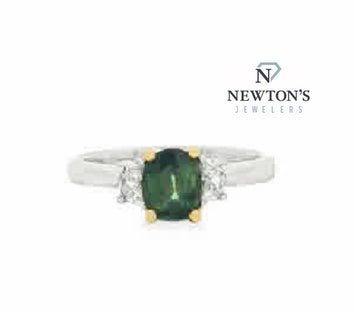 18kt Two-Tone Gold Sapphire & Diamond Ring