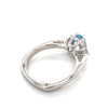 14kt White Gold Aquamarine and Diamond Fashion Ring