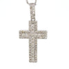 14kt White Gold Diamond Pave Cross Pendant