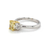 18kt White Gold Yellow and White Diamond Ring