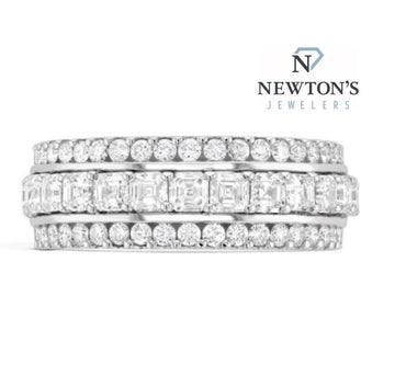 18kt White Gold Multi-Row Diamond Band