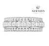 18kt White Gold Multi-Row Diamond Band