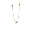 14kt Yellow Gold Emerald Station Necklace