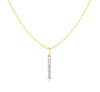 14kt Yellow Gold Diamond Bar Pendant With Chain