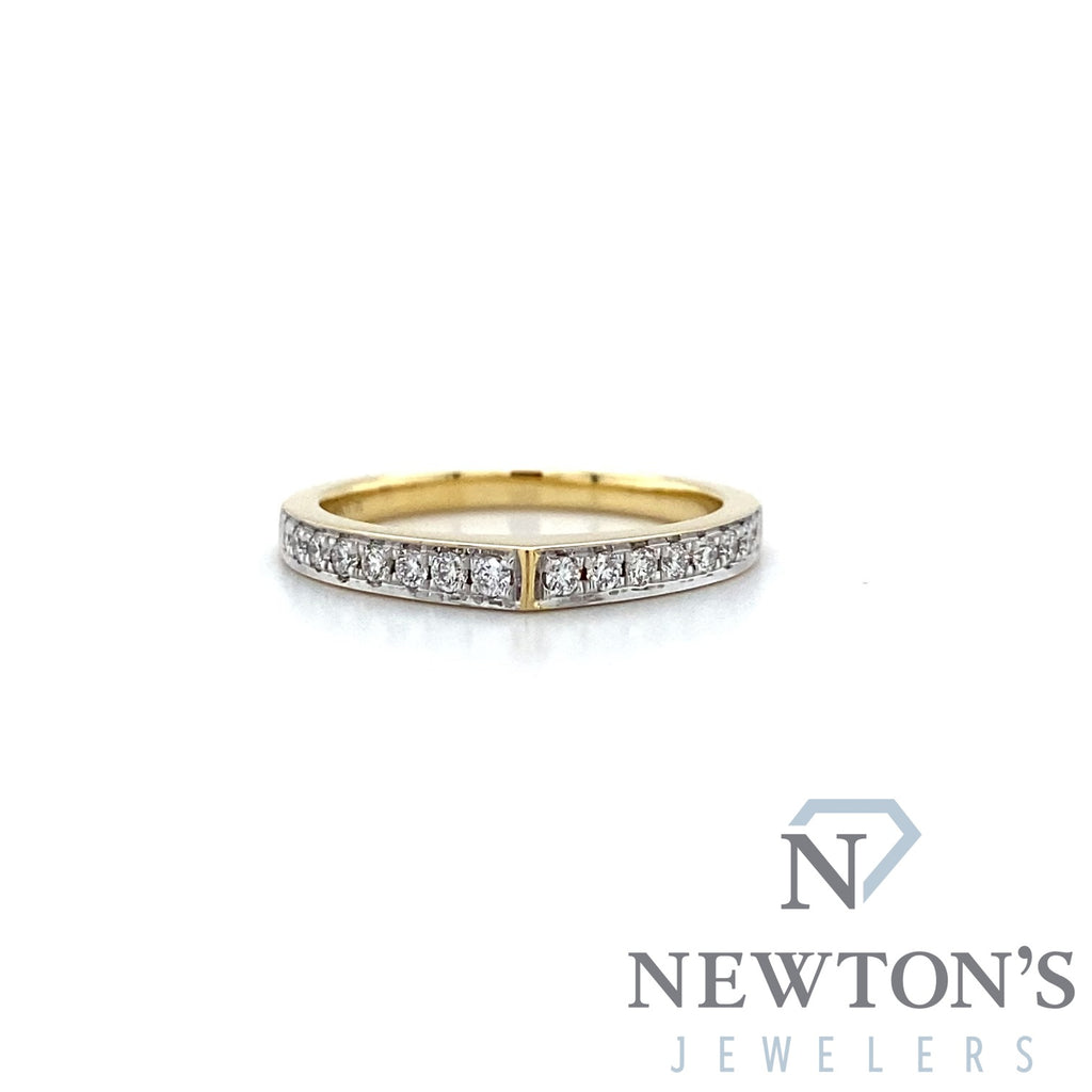 14kt Yellow Gold Diamond Stackable Band