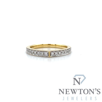 14kt Yellow Gold Diamond Stackable Band