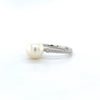 14kt White Gold Pearl and Diamond Ring