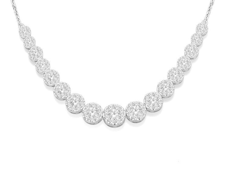 14kt White Gold 3.05ct Diamond Lovebright Necklace