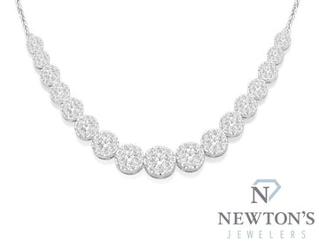 14kt White Gold 3.05ct Diamond Lovebright Necklace