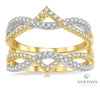 14kt Two Tone Entwined Diamond Insert Ring