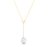 14kt Yellow Gold Drop Down Pearl Necklace