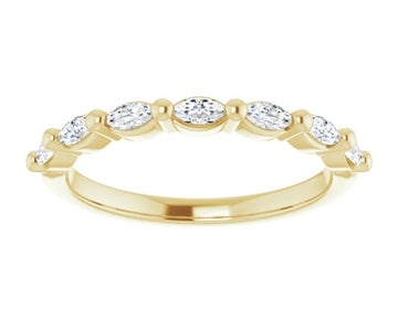 14kt Yellow Gold Marquise Diamond Stackable