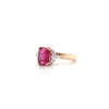 14kt Rose Gold Rhodolite Garnet and Diamond Ring