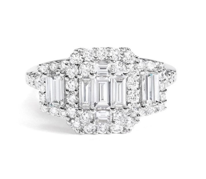 18kt Couture Baguette Ring 1.69ct tw