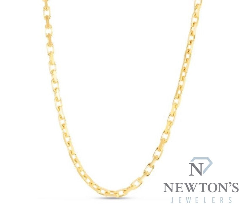 14kt Yellow Gold "Hermes" French Cable Link 22" Chain  (2.45mm)