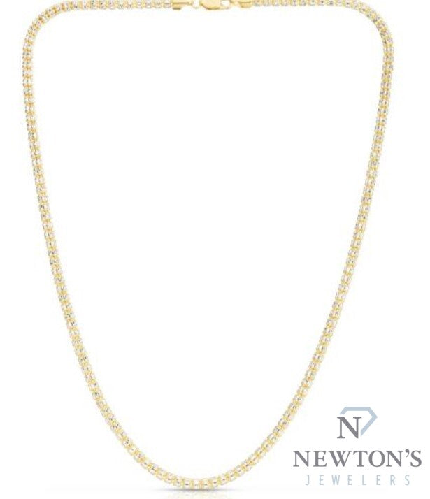 14kt Two-Tone Ice Chain 20"