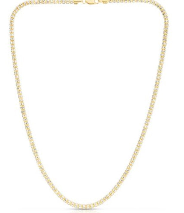 14kt Two-Tone Ice Chain 20"