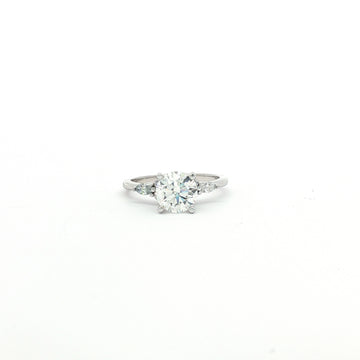 14kt White Gold Round Diamond Engagement Ring