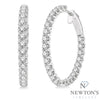 14kt White Gold Diamond Hoops Inside Out (3.00ct)