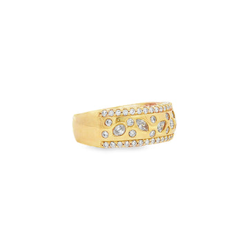 14kt Yellow Gold Multi-Shape Diamond Band
