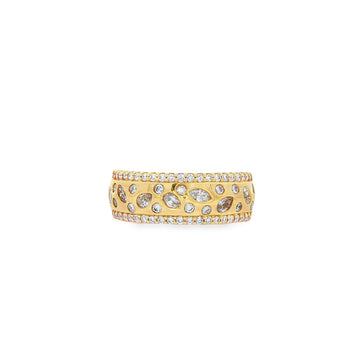 14kt Yellow Gold Multi-Shape Diamond Band