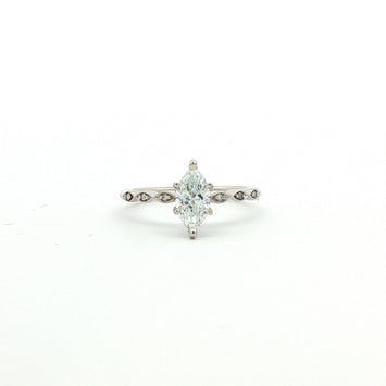 14kt White Gold Marquise Diamond Engagement Ring