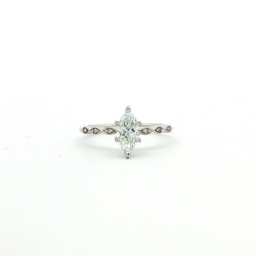 14kt White Gold Marquise Diamond Engagement Ring