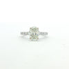 14kt White Gold Oval Diamond Engagement Ring