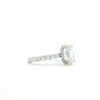 14kt White Gold Oval Diamond Engagement Ring