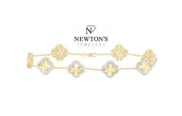 10kt Yellow Gold Clover Shaped Bracelet