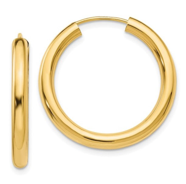 14kt Yellow Gold Endless Hoop Earrings (20mm)