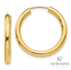 14k Yellow Gold Endless Hoop Earrings (25mm)