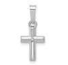14kt White Gold Cross with Chain