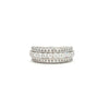 18kt White Gold Multi-Row Diamond Band