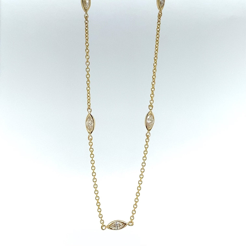 14kt Yellow Gold Diamonds By The Yard Necklace 1.00ct tw
