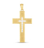 14kt Yellow Gold Textured Cross Pendant