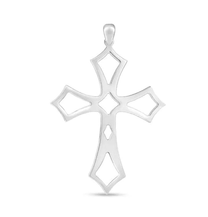 Sterling Silver Cut Out Cross Pendant