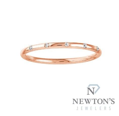 14kt Rose Gold Diamond Stackable Ring