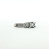 Estate 14kt White Gold Three-Stone Diamond Ring