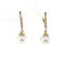 14kt Yellow Gold Diamond and Pearl Dangle Earrings