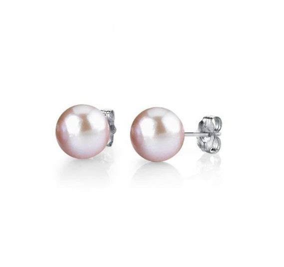 14kt White Gold Pearl Stud Earrings