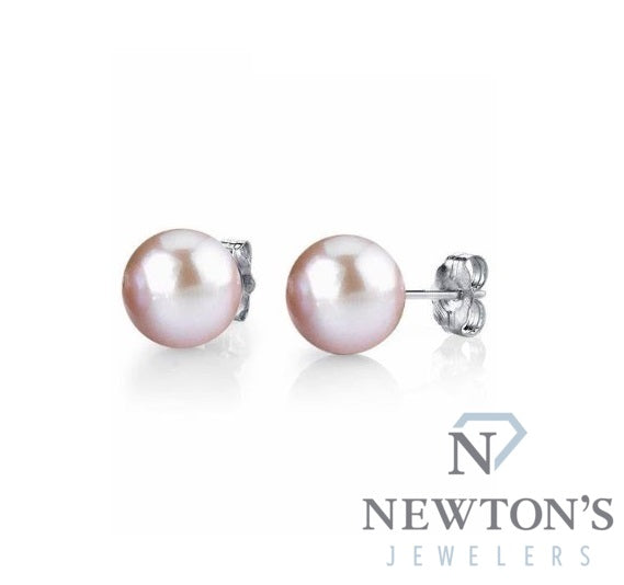 14kt White Gold Pearl Stud Earrings