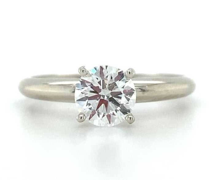 14kt White Gold 1.01ct Round Brilliant Cut Solitaire Ring