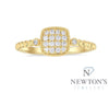 10kt Yellow Gold Diamond Cushion Fashion Ring (0.12ct)