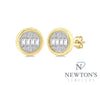 10kt Yellow Gold Round Illusion Ear Stud