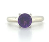 14kt White Gold Amethyst Solitaire Ring