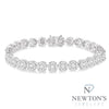 14kt White Gold Diamond Illusion Tennis Bracelet (7.00ct)